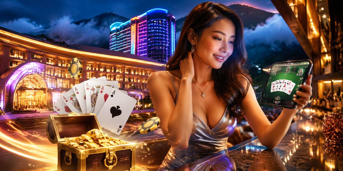 Meja permainan kad kasino langsung di Genting Highlands Malaysia